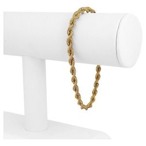 anthropologie twisted gold chain bracelet